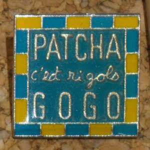 Pin's Patcha Gogo (turquoise et jaune) (01)